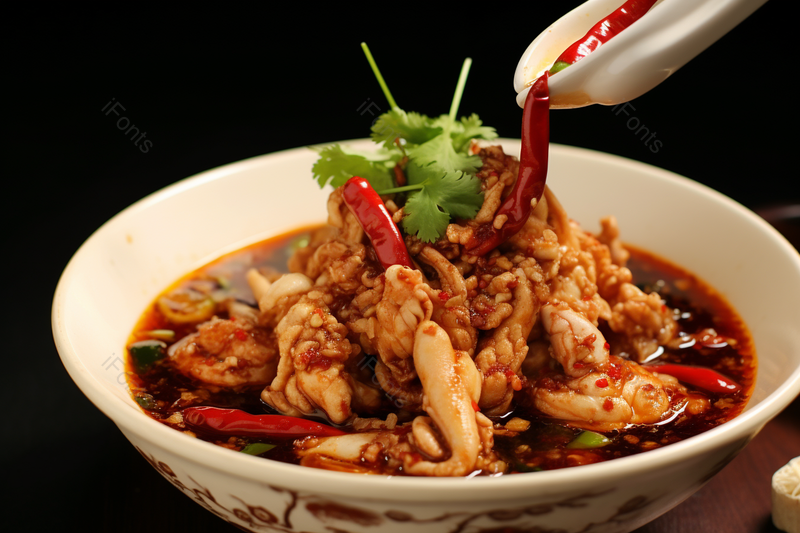 新鲜麻辣的水煮牛蛙中餐,高清,摄影图,摄影图片,图片大全,摄影图免费下载